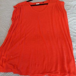 Cabi orange cap sleeve t shirt